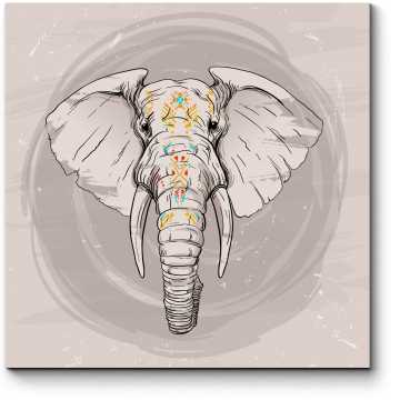 Модульная картина Стильный слон