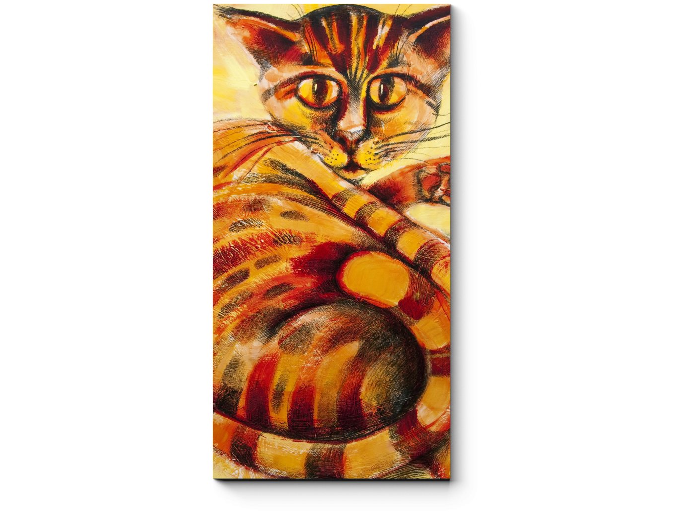 

Модульная картина Picsis, Апельсиново-полосатый кот (20x20)