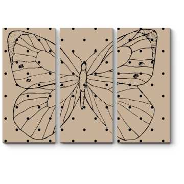 Модульная картина Минималистическая бабочка