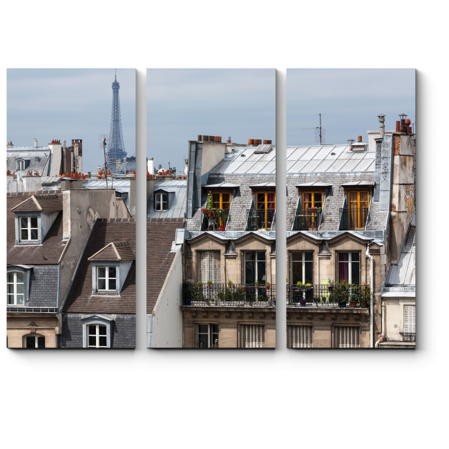 Модульная картина Классические домики старого Парижа