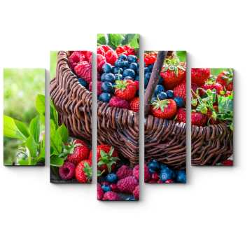 Модульная картина Корзинка с ягодами