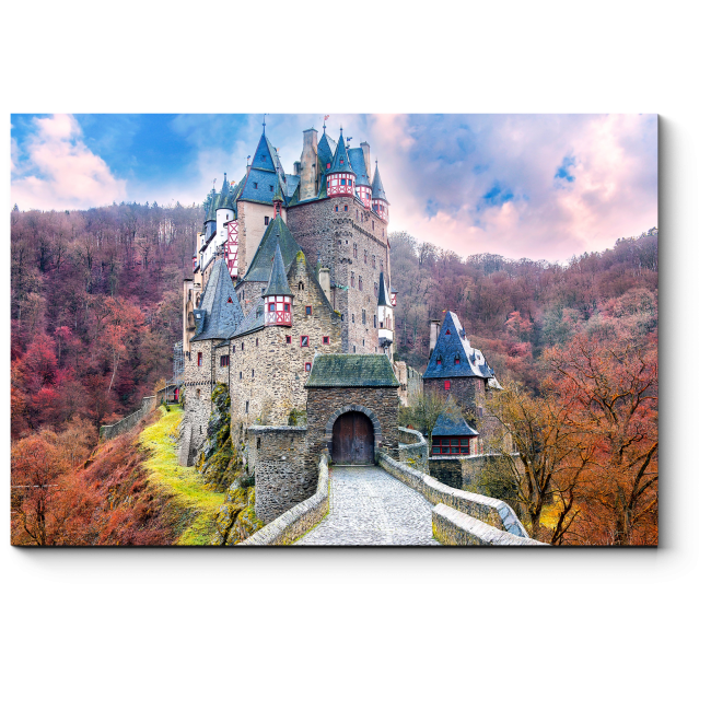 Модульная картина Сказочный замок в горах
