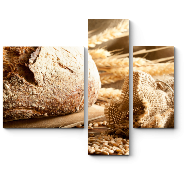 Модульная картина Горячий ароматный хлеб