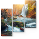 Модульная картина Прекрасный осенний водопад