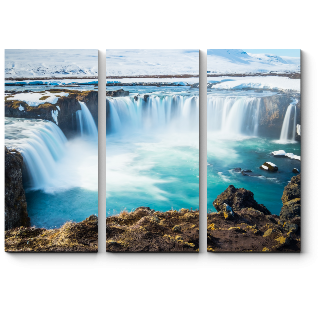 Модульная картина Грандиозный водопад Исландии
