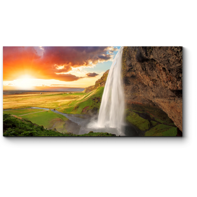Модульная картина Живописный водопад в Исландии