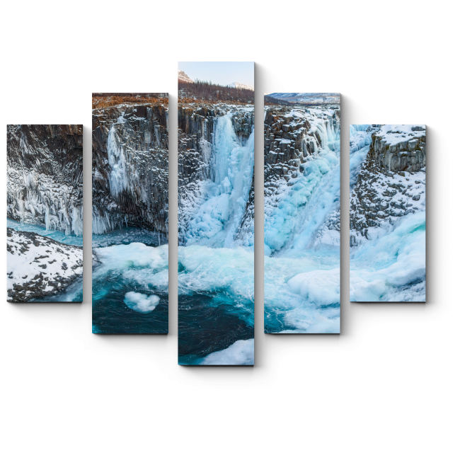 Модульная картина Водопад в плато Путорана