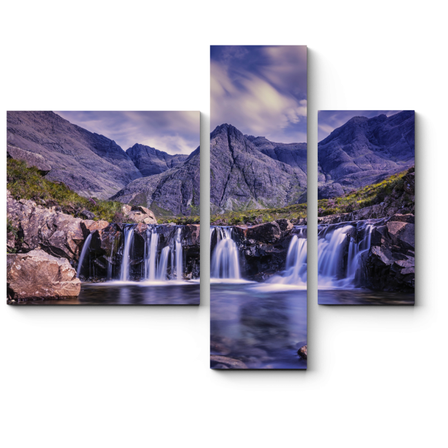 Модульная картина Водопады в горах
