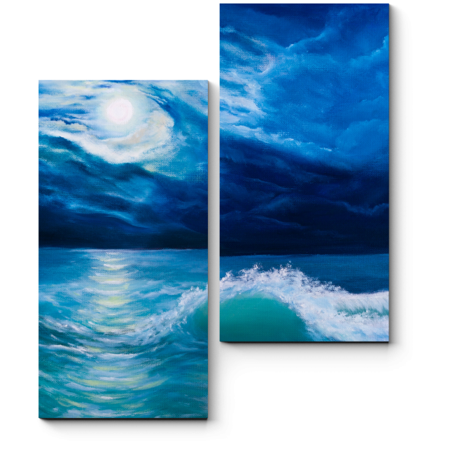 Модульная картина Полнолуние над океаном