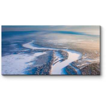 Модульная картина Замерзшая река