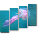 Модульная картина Опасная розовая красавица-медуза