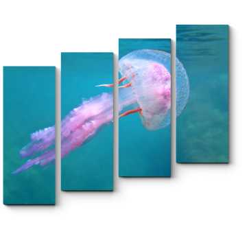 Модульная картина Опасная розовая красавица-медуза