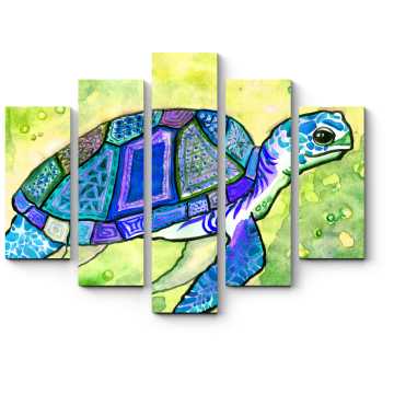 Модульная картина Голубая черепаха