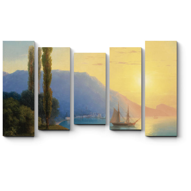Модульная картина Восход солнца у берегов Ялты, Иван Айвазовский
