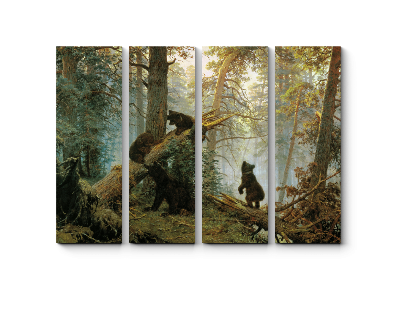 Медведи ивана шишкина. Шишкин утро в Сосновом лесу картина.