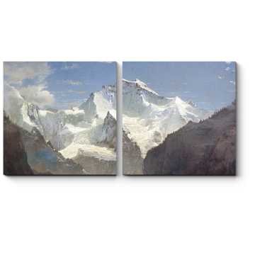 Модульная картина Вид в Швейцарских Альпах, Алексей Саврасов