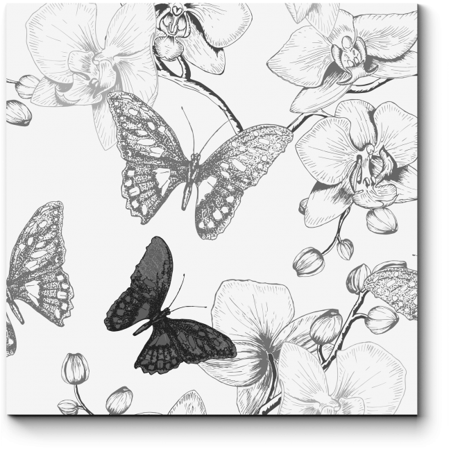 Модульная картина А бабочкам снятся цветы...