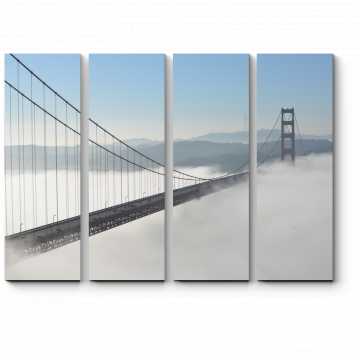 Модульная картина Туман над мостом "Золотые ворота"