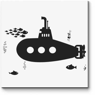 Модульная картина Подводная лодка