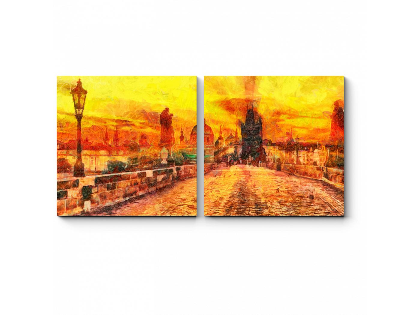 

Модульная картина Picsis, Первые лучи солнца над Карловым мостом, Прага (20x20)