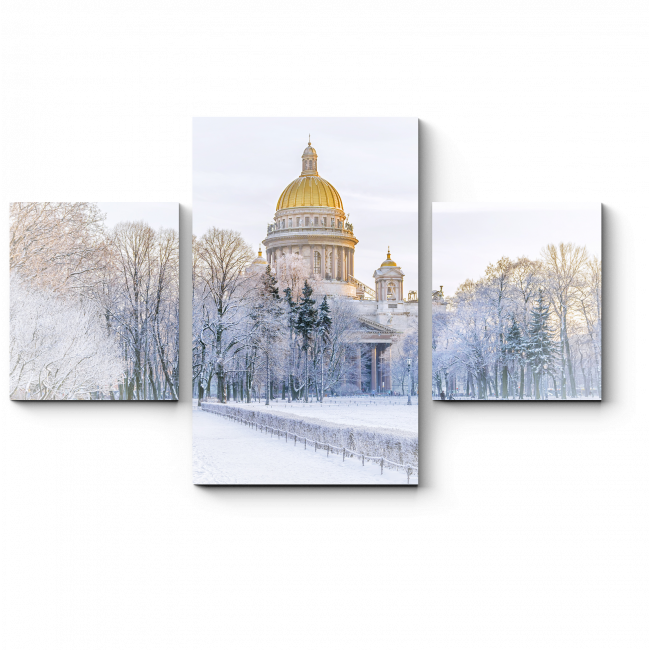 Модульная картина Исаакиевский Собор зимой, Санкт-Петербург