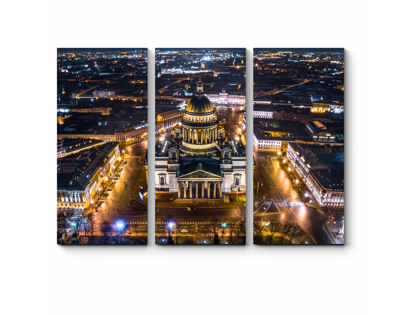

Модульная картина Picsis, Пролетая над ночным Санкт-Петербургом (20x20)