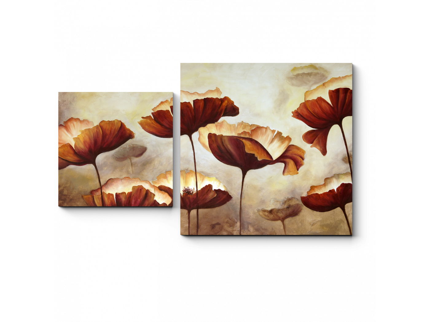 

Модульная картина Picsis, Нежные маки (20x20)