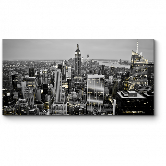Модульная картина Нью-Йорк в серых тонах