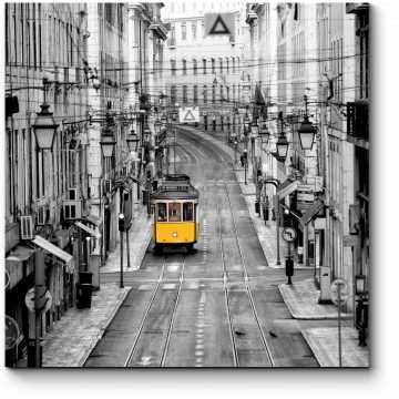 Модульная картина Одинокий трамвай, Лиссабон
