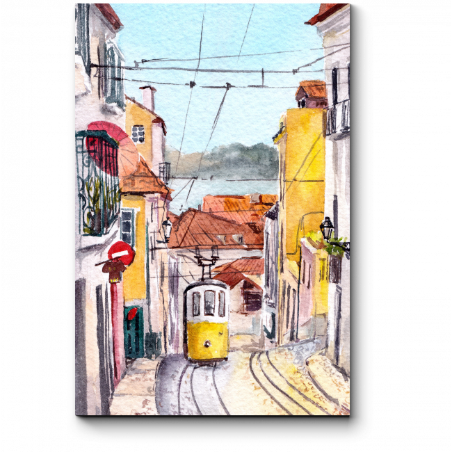 Модульная картина На узких улочках Лиссабона 