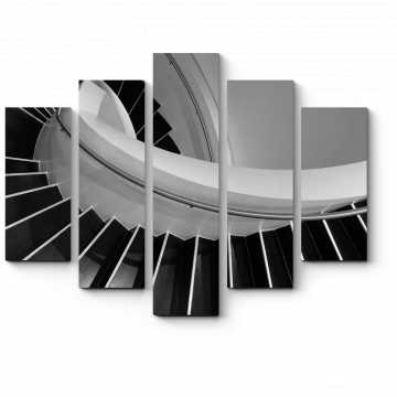 Модульная картина Спиральная лестница в стиле минимализм