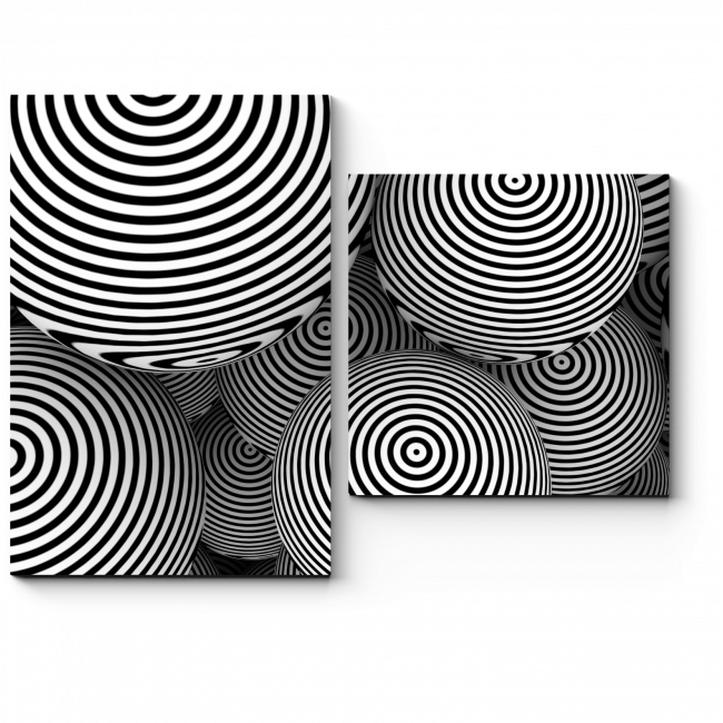 Модульная картина Черно-белая иллюзия