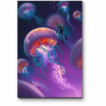 Модульная картина Мир медуз