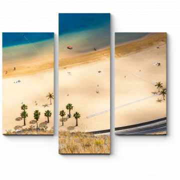 Модульная картина Песчаный пляж с высоты птичьего