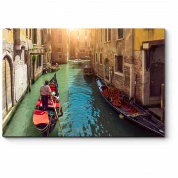 Модульная картина Канал с гондолами в Венеции