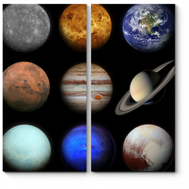 Модульная картина Планеты солнечной системы