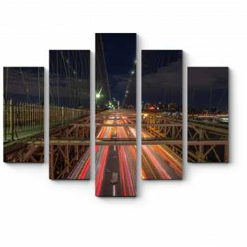 Модульная картина Ночной мост