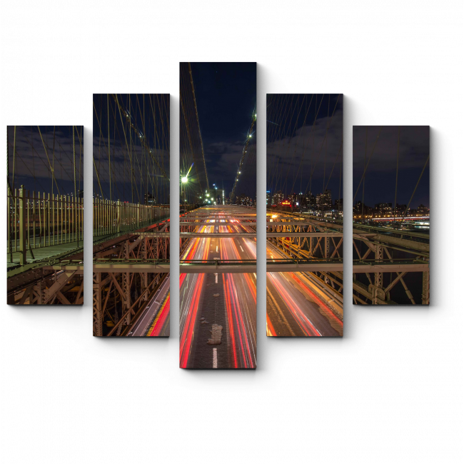 Модульная картина Ночной мост