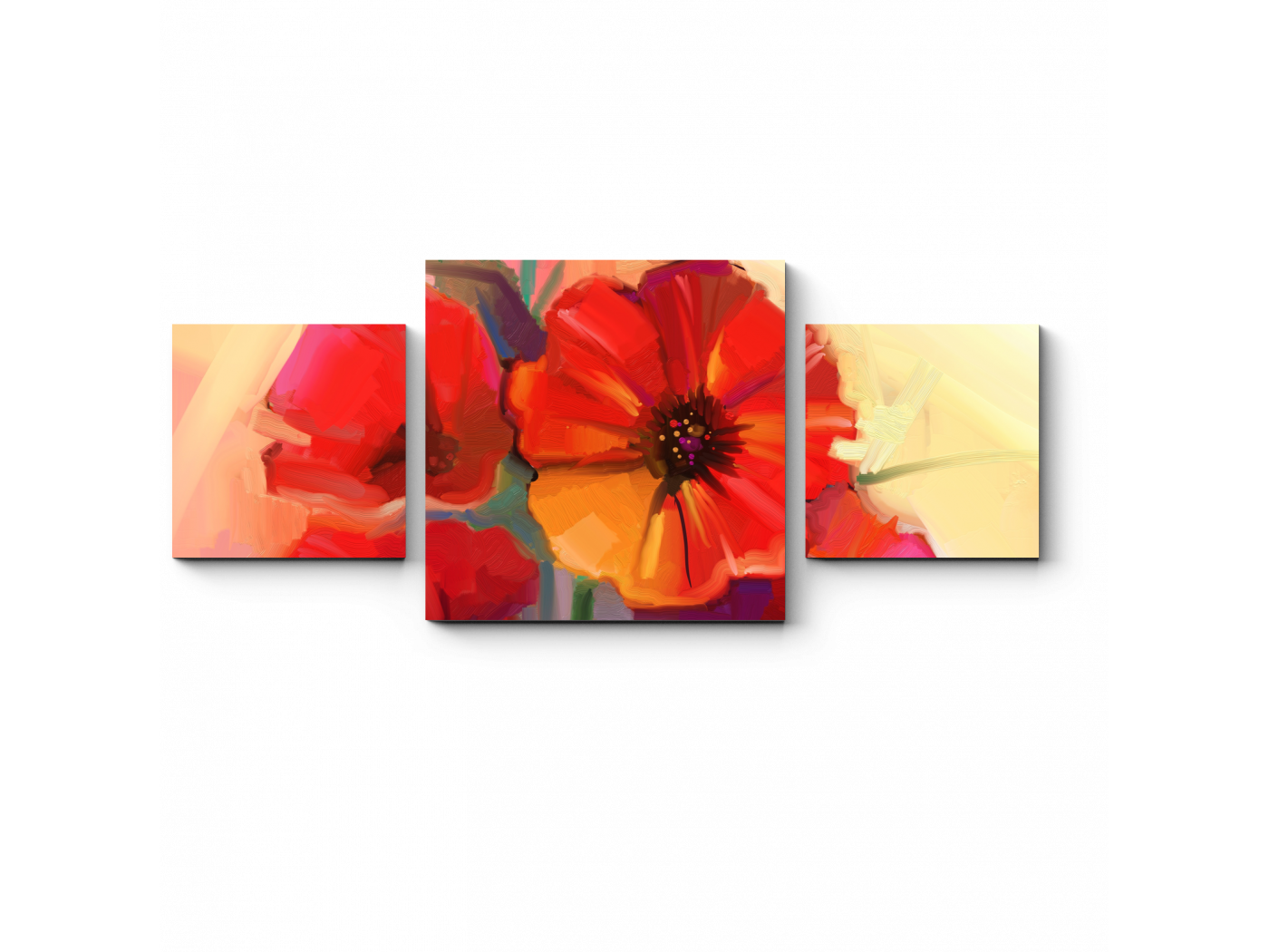 

Модульная картина Picsis, Алые маки (20x20)